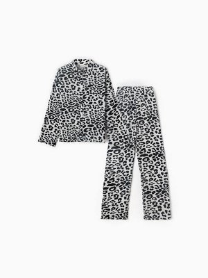 Комплект домашний женский (рубашка, брюки) KAFTAN «Муслин: leopard» размер