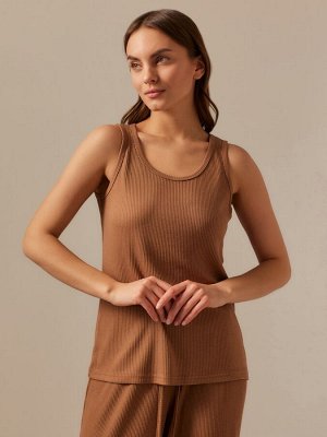 Майка женская домашняя SL HOME, кофейный