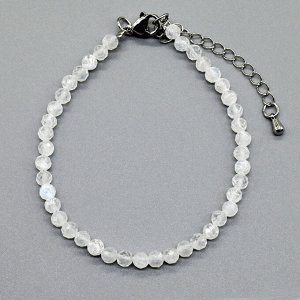 Браслет из лунного камня (Адуляр) шарик гр.4мм, 18см