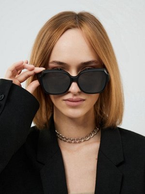 Очки солнцезащитные женские, поляризационные, uv 380, ширина 15.3 см, черные