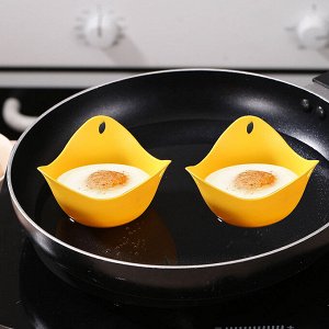Силиконовая, погружная яйцеварка / Форма для приготовления яиц пашот, 1 шт., 6,5 х 9 см., цвет в ассортименте