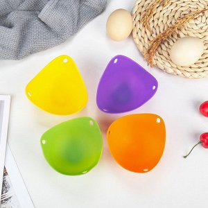 Силиконовая, погружная яйцеварка / Форма для приготовления яиц пашот, 1 шт., 6,5 х 9 см., цвет в ассортименте