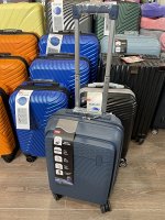 Чемодан маленький размер S 20&quot; 40 л (ручная кладь) съемные колеса синий