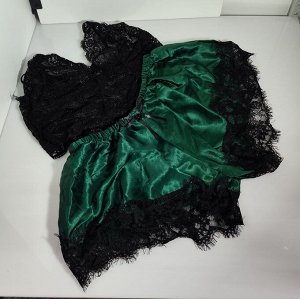 Пижамный комплект женский, зеленый