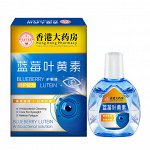Витаминные капли для глаз Blueberry Lutein Antibacterial Solution черникой и лютеином