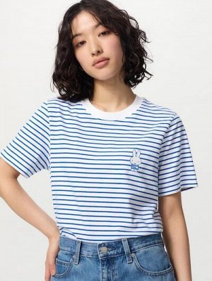 UNIQLO UT - полосатая футболка с принтом Miffy - 65 BLUE