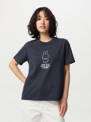 UNIQLO UT - хлопковая футболка с принтом Miffy - 08 DARKGRAY