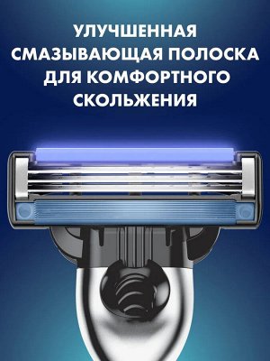 Мужской набор Gillette с бритвой Gillette Mach3 и гелем для бритья