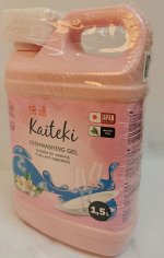 Средство для мытья посуды Kaiteki White Tea 1,5 кг. Подходит для посуды в т.ч из стекла и хрусталя, овощей, фруктов. Приятный аромат белого чая.
