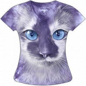 Женская футболка Фиолетовый кот KP088