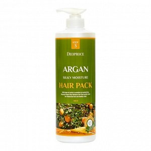 KR/ DEOPROCE ARGAN Silky Moisture Pack Маска д/волос, 1000мл (дозатор)/ №1357