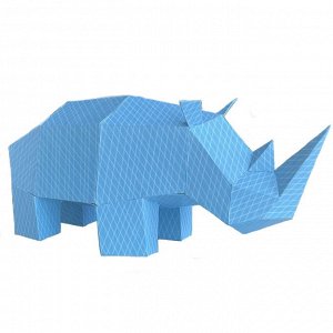 Картонный конструктор Полигональная фигура Носорог