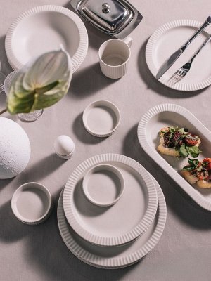 Тарелки Magistro Jarwah Lausanne, d=25 см, обеденные, набор 2 шт., фарфор, белые