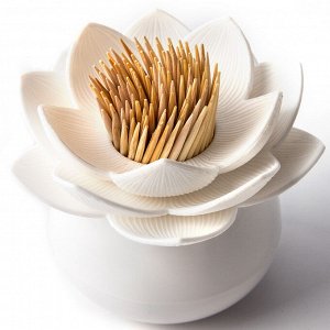 Держатель для зубочисток Lotus цвет белый (6х7х6 см)