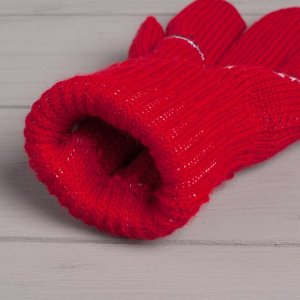 Перчатки женские KAFTAN "Олень" р-р 19, красный