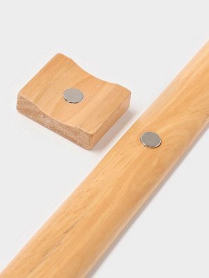 Ложка для обуви с магнитным держателем, дерево лотос, 55x4.1x1 см