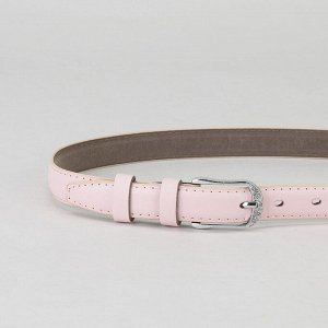 Ремень женский, гладкий, пряжка металл, ширина - 2,2 см, цвет розовый