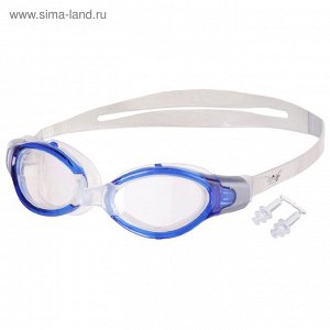 Очки для плавания ONLYTOP, беруши, цвета МИКС