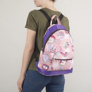 Рюкзак школьный, отдел на молнии, наружный карман, цвет розовый