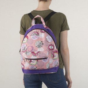 Рюкзак школьный, отдел на молнии, наружный карман, цвет розовый