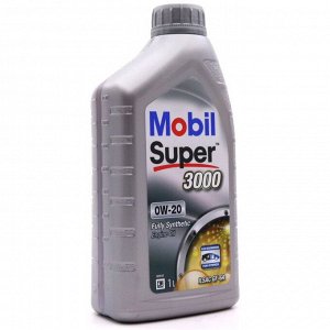 Масло моторное Mobil Super 3000 0w20, синтетическое, API SP RC, ILSAC GF-6A, для бензинового двигателя, 1л, арт. 156121