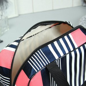 Косметичка-сумочка, отдел на молнии, 2 ручки, цвет розовый