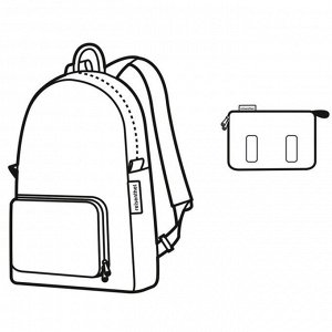 Рюкзак складной, широкие лямки, объём 14 л