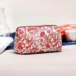 Косметичка дорожная, отдел на молнии, цвет малиновый