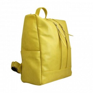Рюкзак, отдел на молнии, 2 наружных кармана, цвет жёлтый