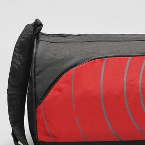 Сумка спортивная, отдел на молнии, боковой карман сетка, регулируемый ремень, цвет красный/чёрный