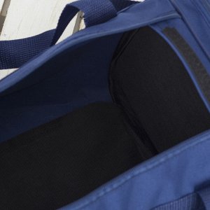 Сумка спортивная, отдел на молнии, 2 наружных кармана, длинный ремень, цвет синий