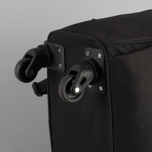 Сумка-рюкзак на колёсах, отдел на молнии, наружный карман, с сумкой-рюкзаком, цвет чёрный