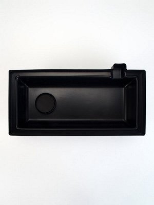 Аквариум "Прямоугольный" с крышкой, 10 литров, 32 x 15 x 21/26 см, чёрный