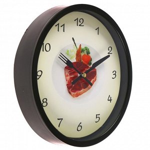 Часы настенные, серия: Кухня, "Стейк", d=23 см
