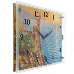Часы настенные, серия: Город, "Ласточкино гнездо", 30х40  см, в ассортименте