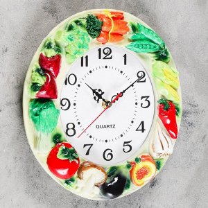Часы настенные, серия: Кухня, "Тимбаль", d=20 см, ручная работа
