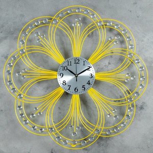 Часы настенные, серия: Ажур, "Сияющий цветок", d=60 см, в ассортименте