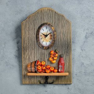 Часы настенные, серия: Кухня, "Сатама", с крючком, 26 х 17 см