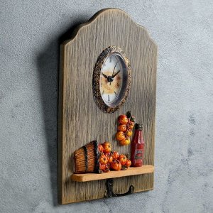 Часы настенные, серия: Кухня, "Сатама", с крючком, 26х17 см