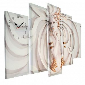 Часы настенные модульные «Скульптура девушки», 80 х 140 см