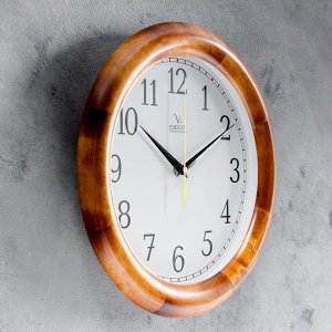Часы настенные, серия: Классика, "Классика", деревянный обод, 30х30см,  микс
