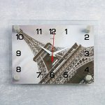Часы настенные, серия: Город, &quot;Эйфелева башня&quot;, 20х26  см, микс
