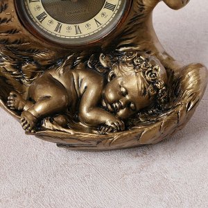 Часы настольные каминные "Спящий ангел", 20 см, золото