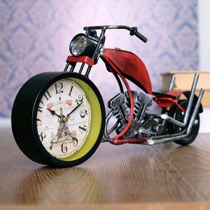 Часы настольные "Ретро мотоцикл", 32х15х10 см, микс