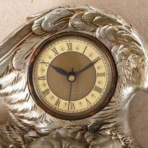 Часы настольные "Спящий ангел", цвет серебро, h=20 см