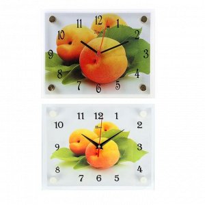Часы настенные, серия: Кухня, "Персики", 20х26  см, в ассортименте