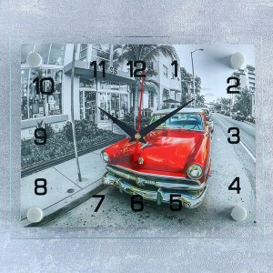 Часы настенные, серия: Транспорт, "Ретро автомобиль", 20х26 см  в ассортименте