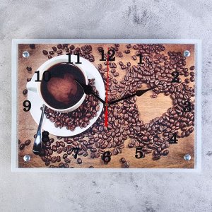 Часы настенные, серия: Кухня, "Чашка кофе", 25х35  см, в ассортименте