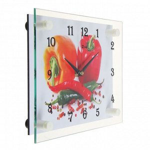 Часы настенные, серия: Кухня, "Перцы", 20х26 см  в ассортименте