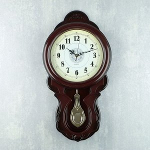 Часы настенные серия: Маятник,  "Сива", 60 х 30 см